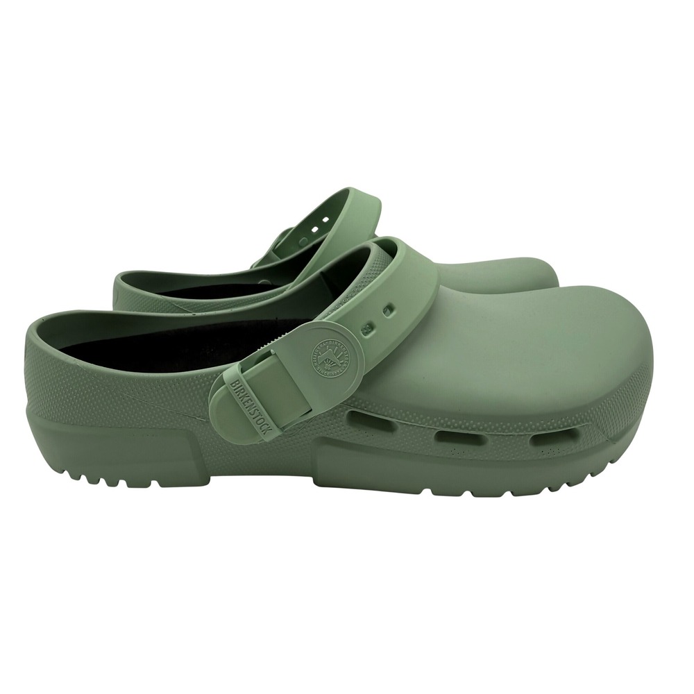 Birkenstock A640 Alpro Clogs Mens 10 Green Excellent Slip Resistant Work Shoes